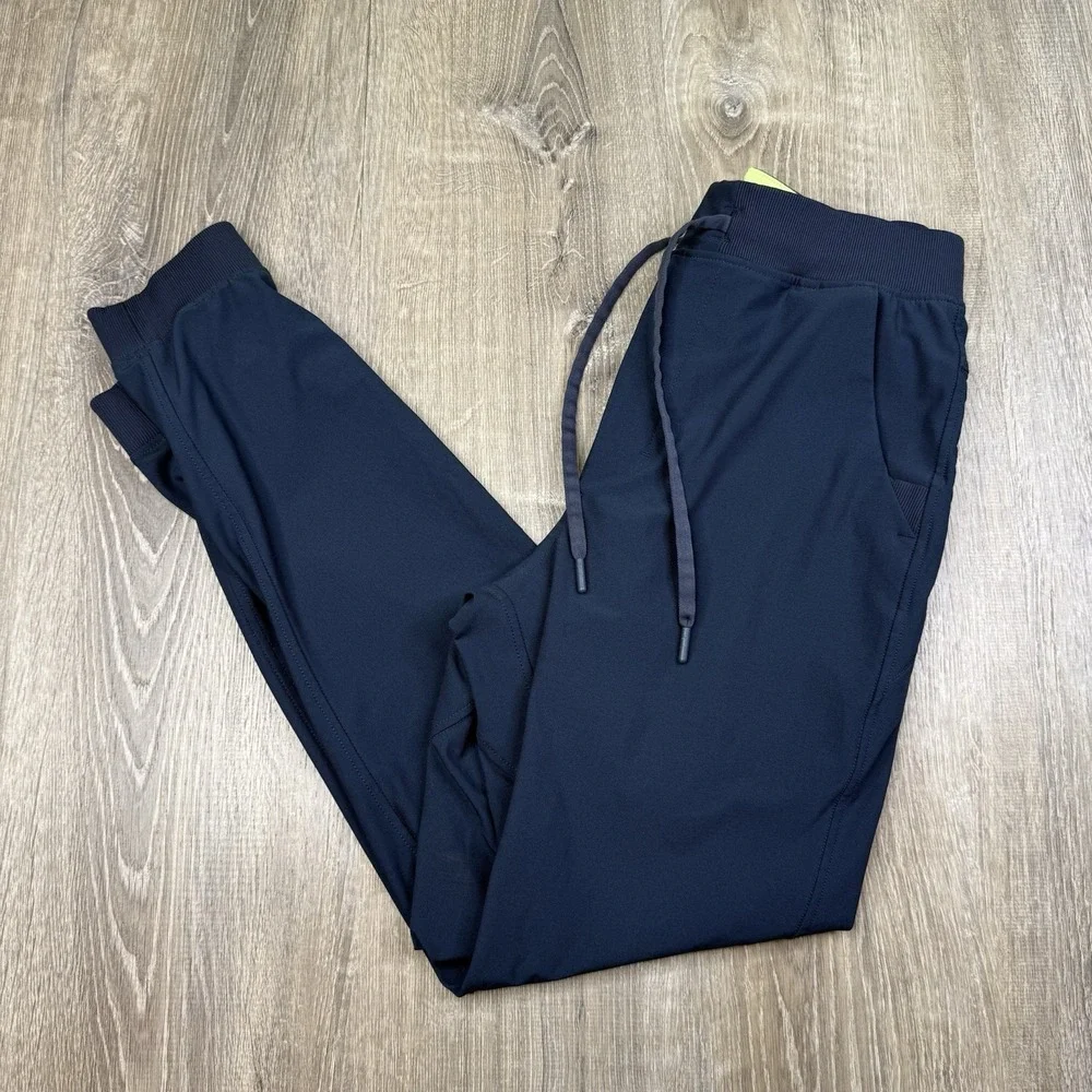 Birddogs Performance Gym Drawstring Boomstick Jogger Pants Size Large Navy Lined